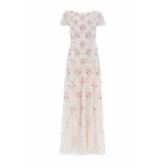 Needle and Thread Lovers Lace Gown in Chalk
