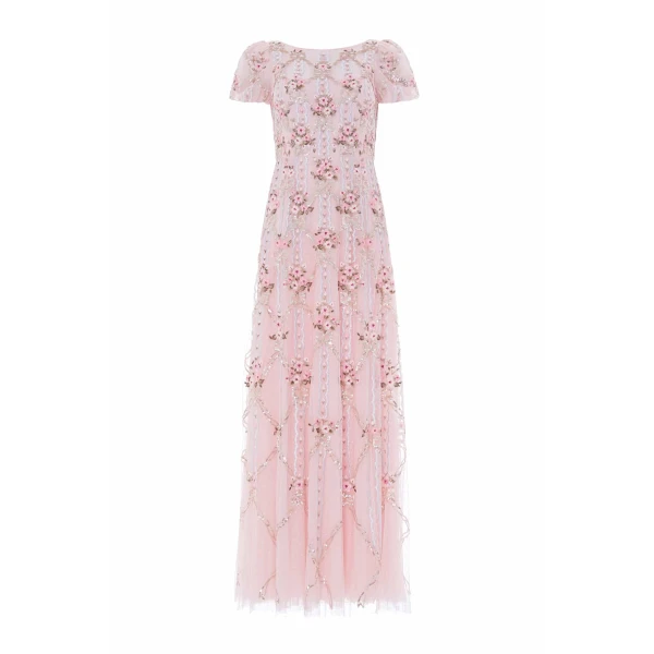 Needle and Thread Lovers Lace Gown in Dusk Pink