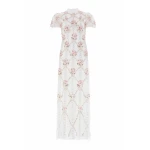 Needle and Thread Lovers Lace Ribbon Gown in Chalk