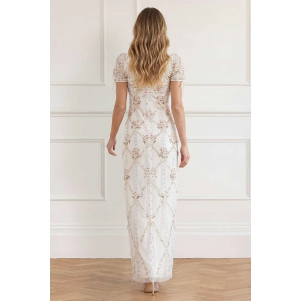 Needle and Thread Lovers Lace Ribbon Gown in Chalk, view 5