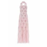 Needle and Thread Lovers Lace Strapless Gown in Dusk Pink