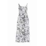 Needle and Thread Marie Toile De Jouy Jacquard Ballerina Dress in Moonshine/Graphite