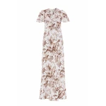 Needle and Thread Marie Toile De Jouy Odeline Crepe Gown in Moonshine/Brown