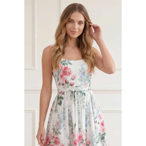 Needle and Thread Palace Garden Jacquard Ballerina Dress in Moonshine, view 4