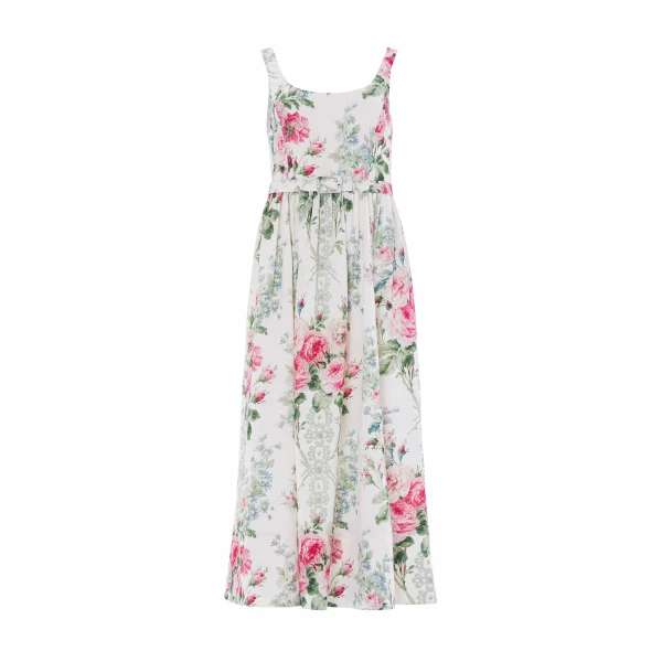 Needle and Thread Palace Garden Jacquard Ballerina Dress in Moonshine