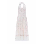 Needle and Thread Rococo Ribbon Cami Ballerina Dress in Chalk