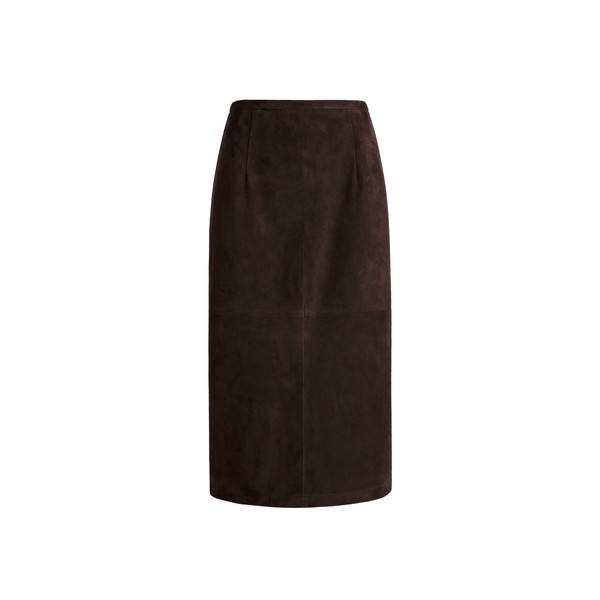 Nour Hammour Alana in Mocha Suede Skirt