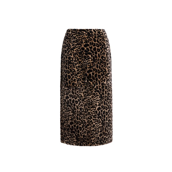 Nour Hammour Alana in Plush Leopard Skirt