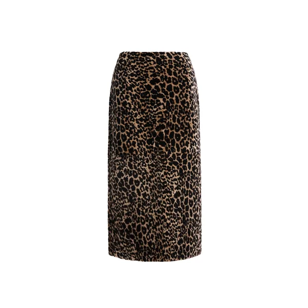 Nour Hammour Alana in Plush Leopard Skirt