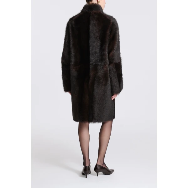 Nour Hammour Blaise in Brown Sable Coat, view 5