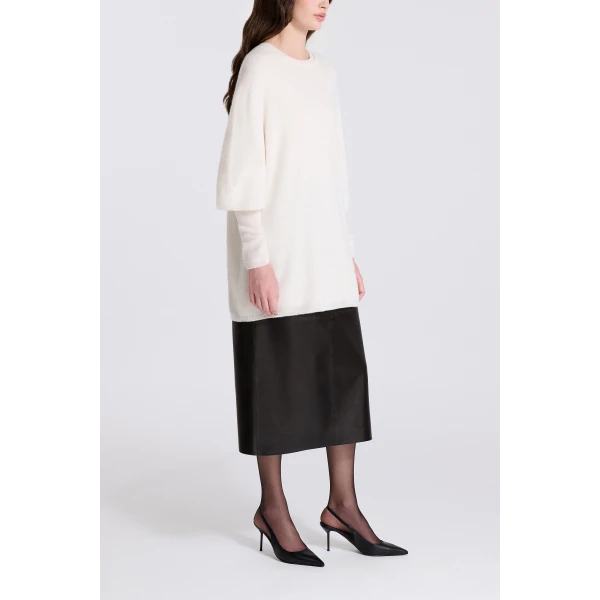 Nour Hammour Cobain in Ivory Knit, view 3