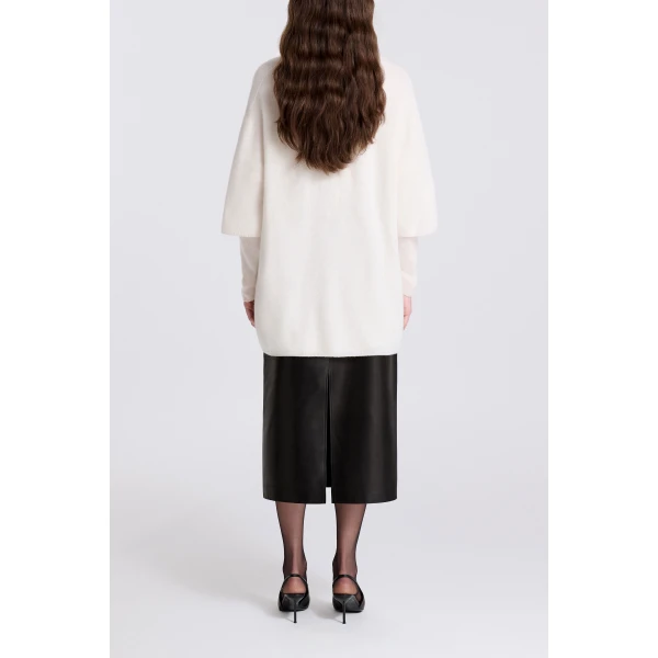 Nour Hammour Cobain in Ivory Knit, view 4