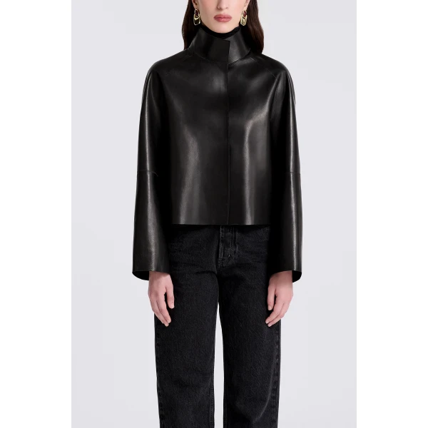 Nour Hammour Dumas in Noir Classique Jacket, view 2