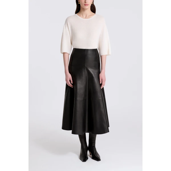 Nour Hammour Garnier in Noir Classique Skirt, view 2