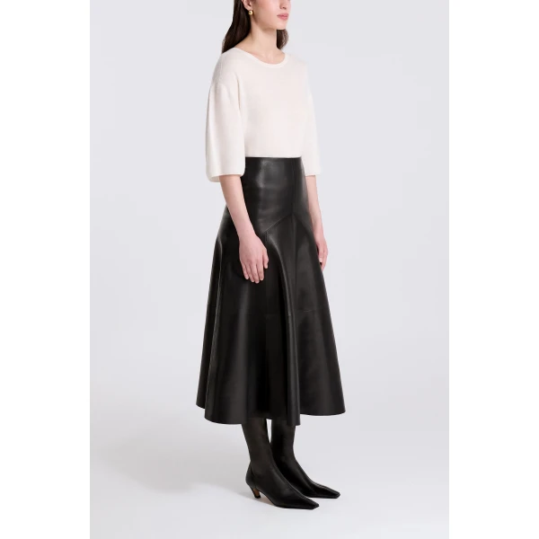 Nour Hammour Garnier in Noir Classique Skirt, view 3