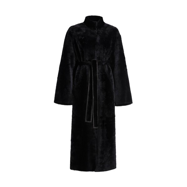Nour Hammour Grace in Black Merinos Coat