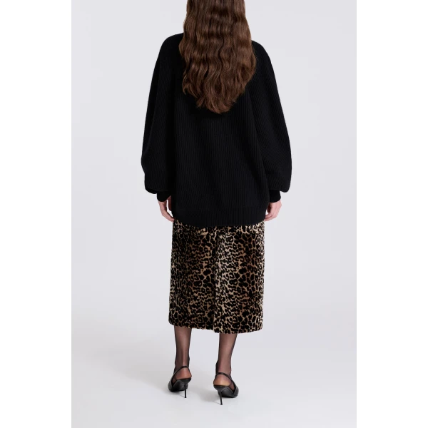 Nour Hammour Laurel in Black Knit, view 4