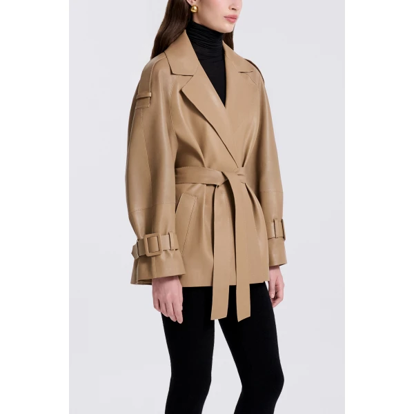 Nour Hammour Nera in Raw Camel Jacket, view 4