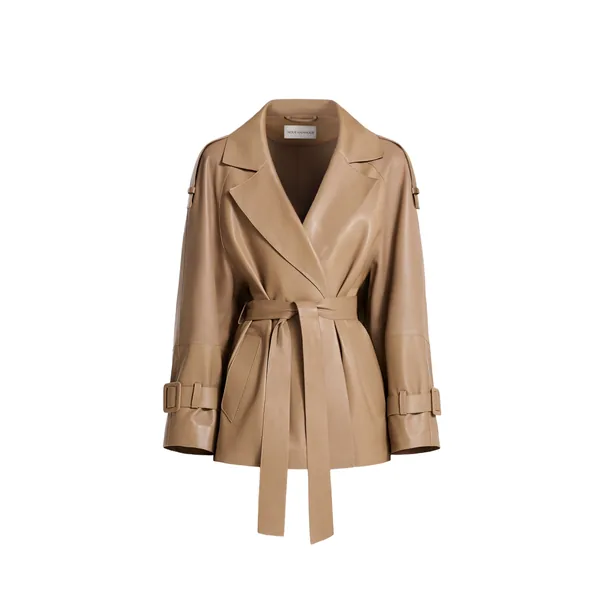 Nour Hammour Nera in Raw Camel Jacket