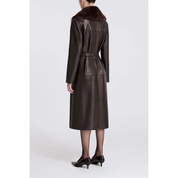 Nour Hammour Niven in Dark Brown Coat, view 5