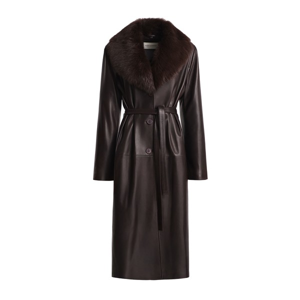 Nour Hammour Niven in Dark Brown Coat