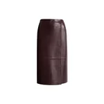 Nour Hammour Origami in Dark Brown Croco Skirt