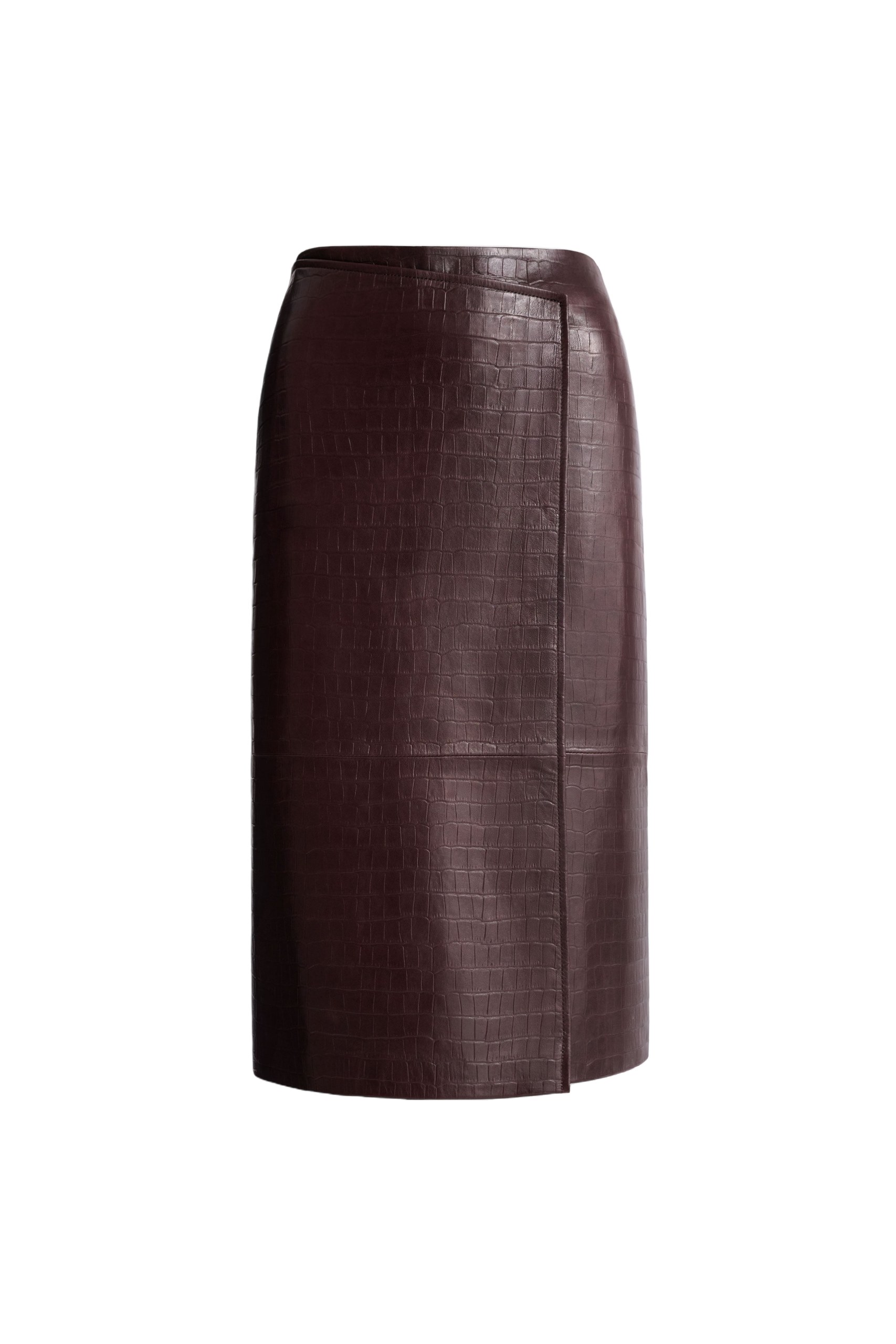 Nour Hammour Origami in Dark Brown Croco