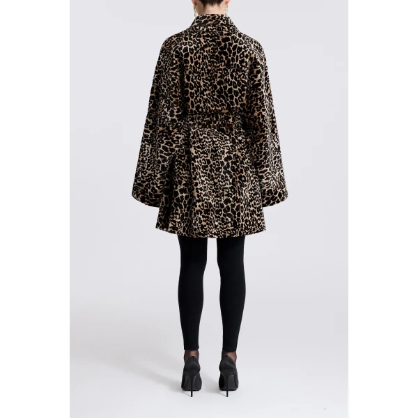 Nour Hammour Raquel in Plush Leopard Coat, view 6
