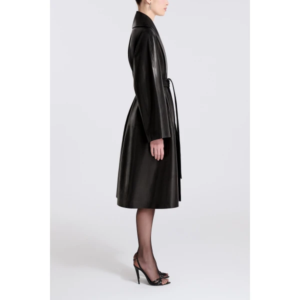 Nour Hammour Sylvie in Noir Classique Coat, view 5