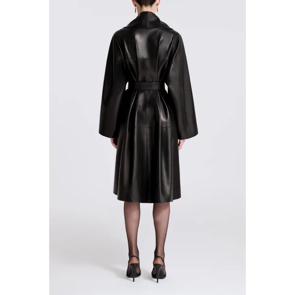 Nour Hammour Sylvie in Noir Classique Coat, view 6