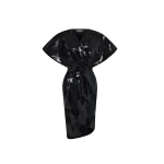 Rasario Sequin midi dress in Black