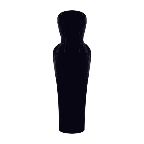 Rasario Velvet off-shoulder corset dress in Black