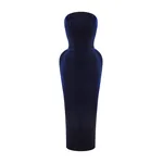 Rasario Velvet off-shoulder corset dress in Dark Blue