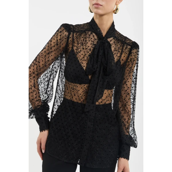 Rebecca Vallance Delphina Blouse in Black, view 5