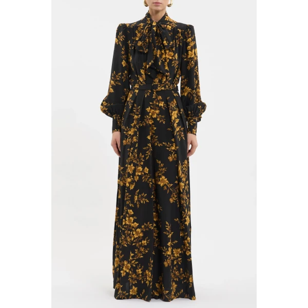 Rebecca Vallance Gilded Floral Long Sleeve Maxi Dress, view 2