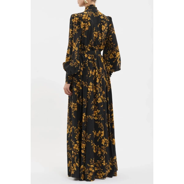 Rebecca Vallance Gilded Floral Long Sleeve Maxi Dress, view 3