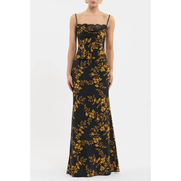 Rebecca Vallance Gilded Floral Maxi Dress, view 2