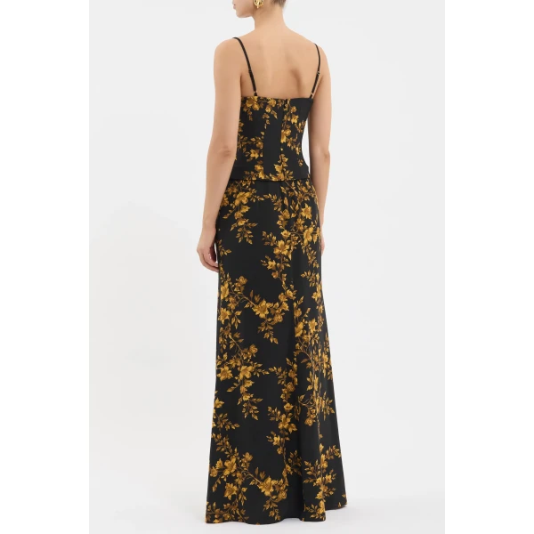 Rebecca Vallance Gilded Floral Maxi Dress, view 4