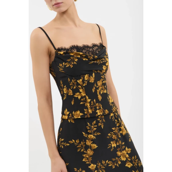 Rebecca Vallance Gilded Floral Maxi Dress, view 5
