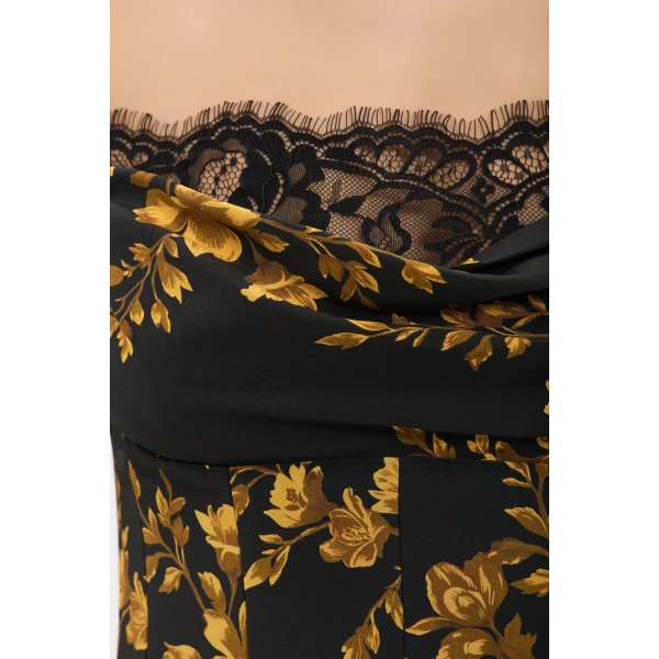 Rebecca Vallance Gilded Floral Maxi Dress, view 6