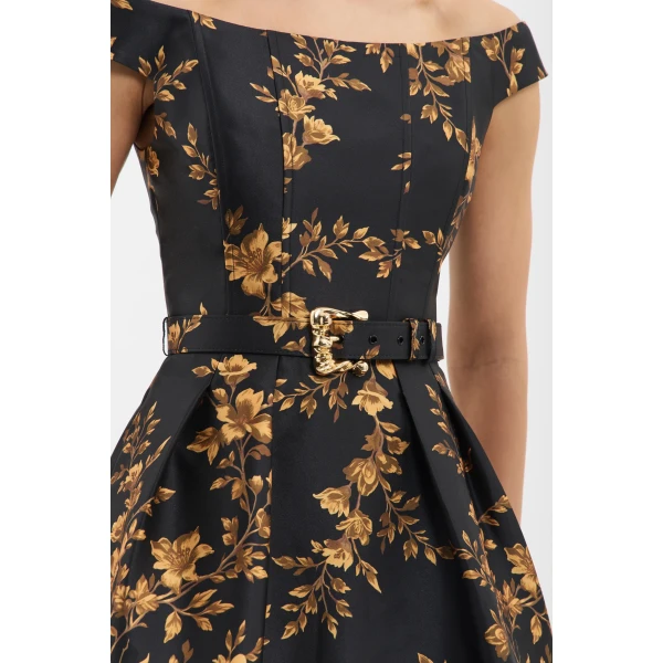 Rebecca Vallance Gilded Floral Midi Dress, view 6