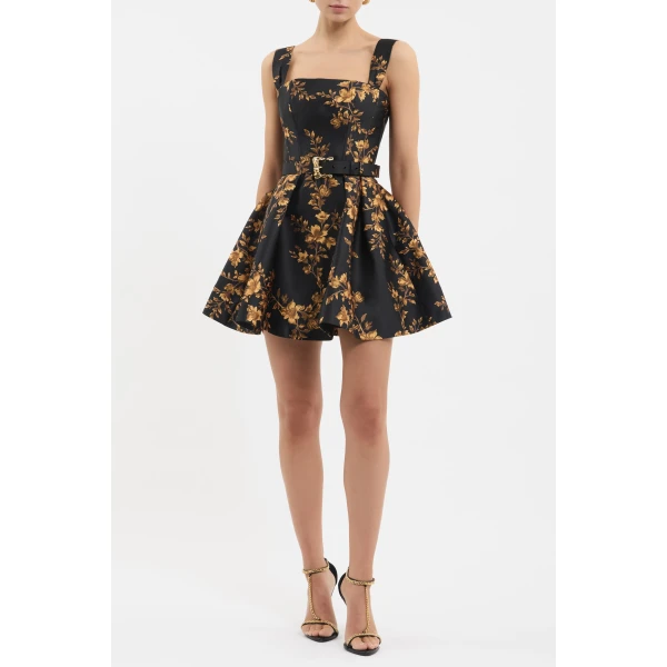 Rebecca Vallance Gilded Floral Mini Dress, view 2