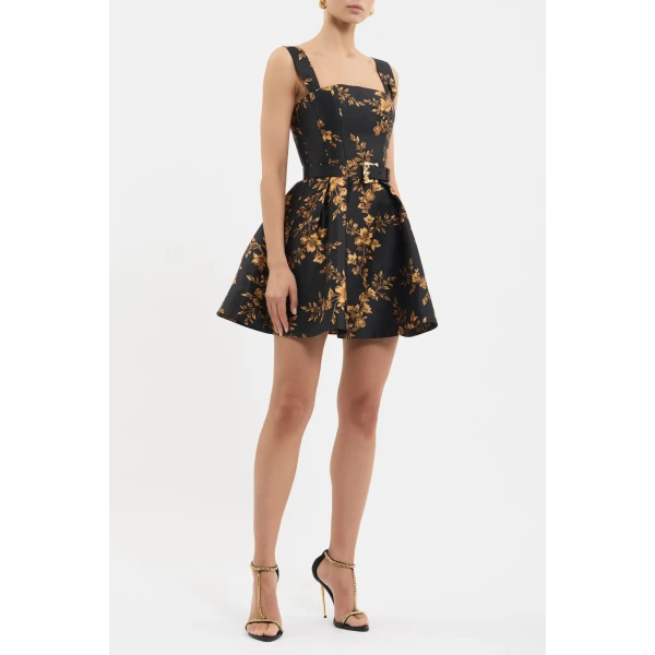 Rebecca Vallance Gilded Floral Mini Dress, view 3