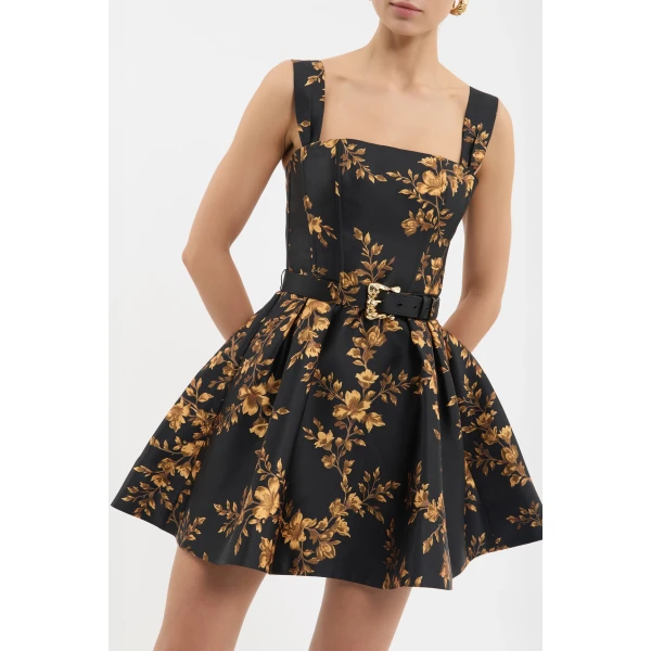Rebecca Vallance Gilded Floral Mini Dress, view 5