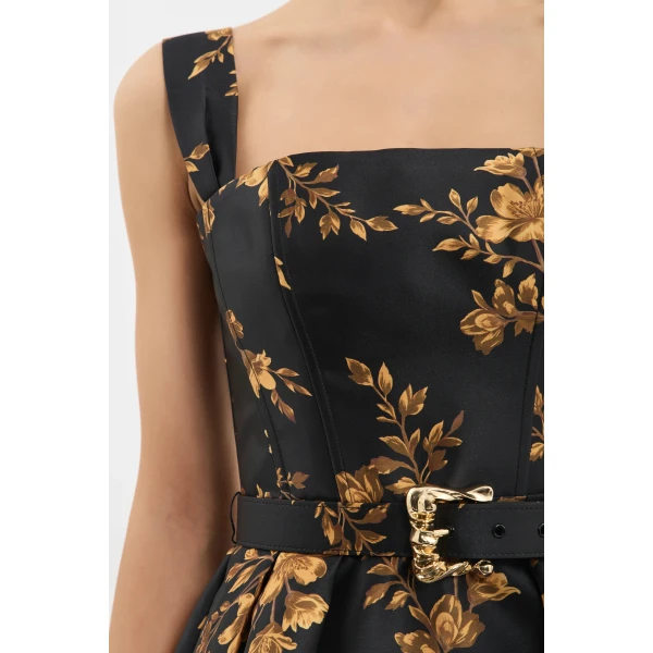 Rebecca Vallance Gilded Floral Mini Dress, view 6