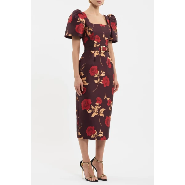 Rebecca Vallance Melora Short Sleeve Midi Dress, view 3