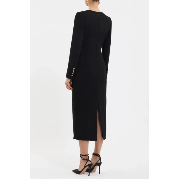 Rebecca Vallance Odilia Long Sleeve Midi Dress, view 4