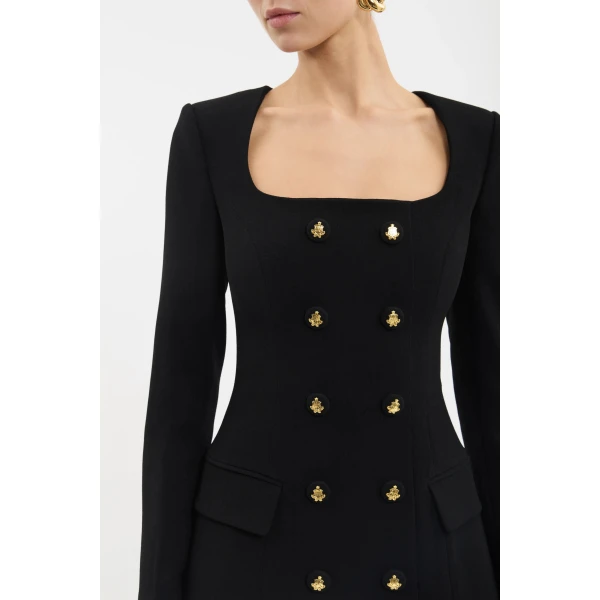 Rebecca Vallance Odilia Long Sleeve Midi Dress, view 6