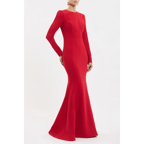 Rebecca Vallance Raziel Long Sleeve Gown, view 3