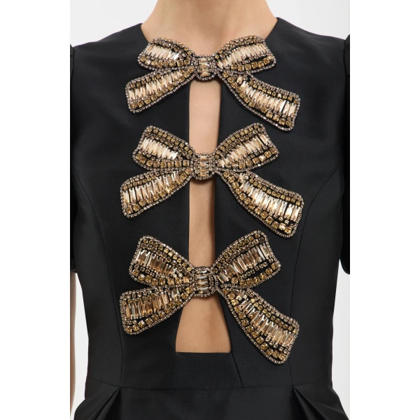 Rebecca Vallance Venus Mini Dress in Black, view 6